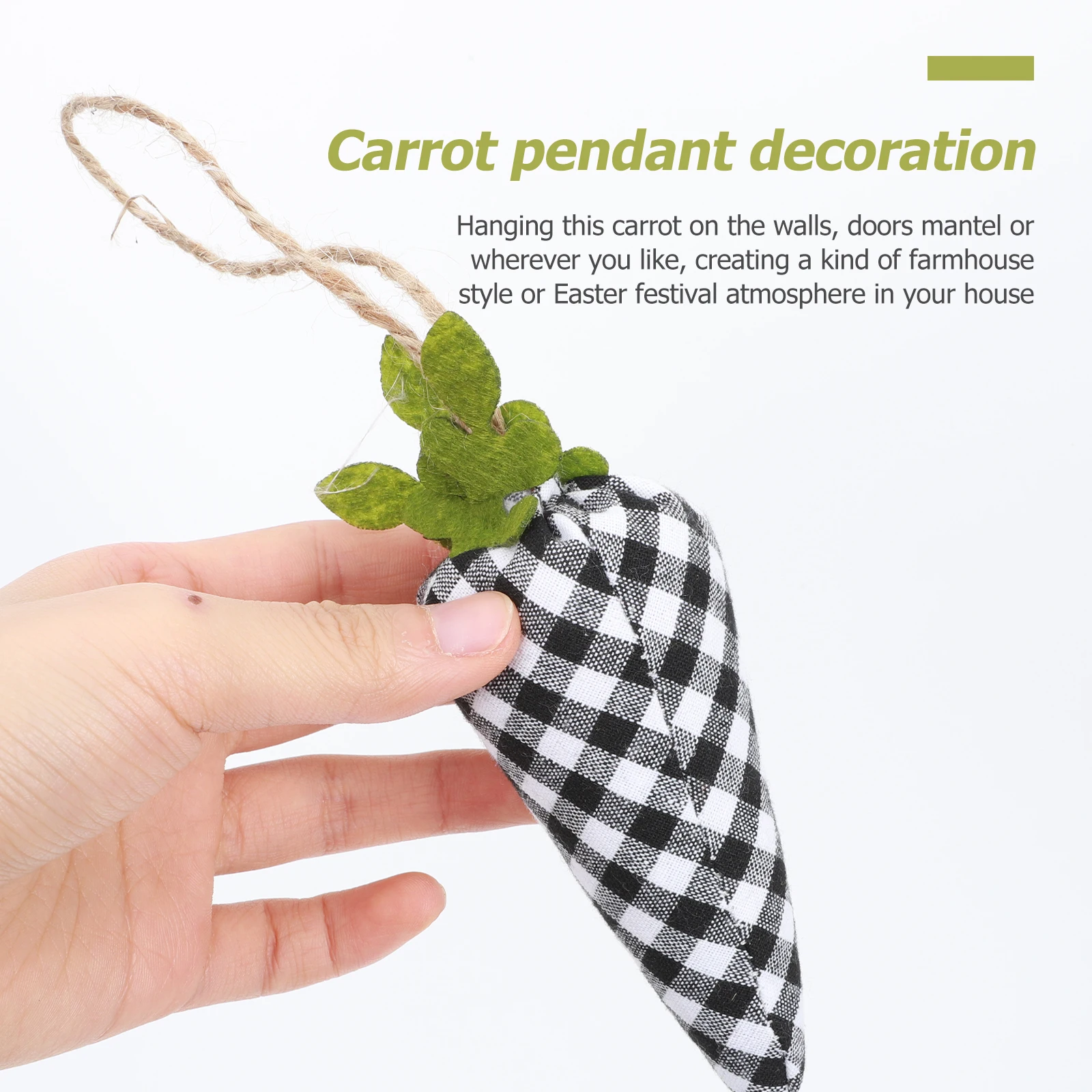 

5Pcs Simulation Decor Easter Adornment Creative Hanging for Wall Tree Simulation Carrot Decor Door Garden Festive Atmosphere