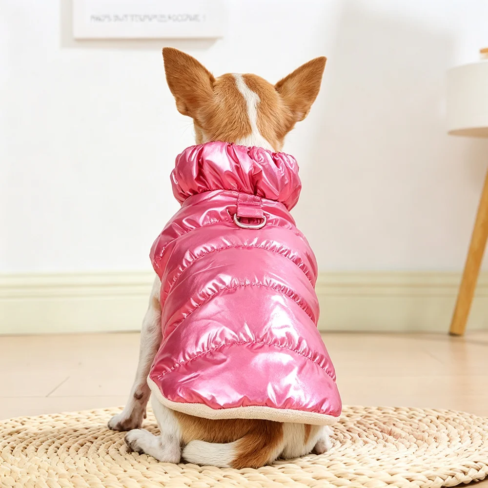 Herbst-Winter-Kleidung für kleine Hunde, wasserdichte, warme Fleece-Hundeweste mit D-Ring, weich gepolsterte Bekleidung für Chihuahua und Yorkshire Terrier – Detail 17