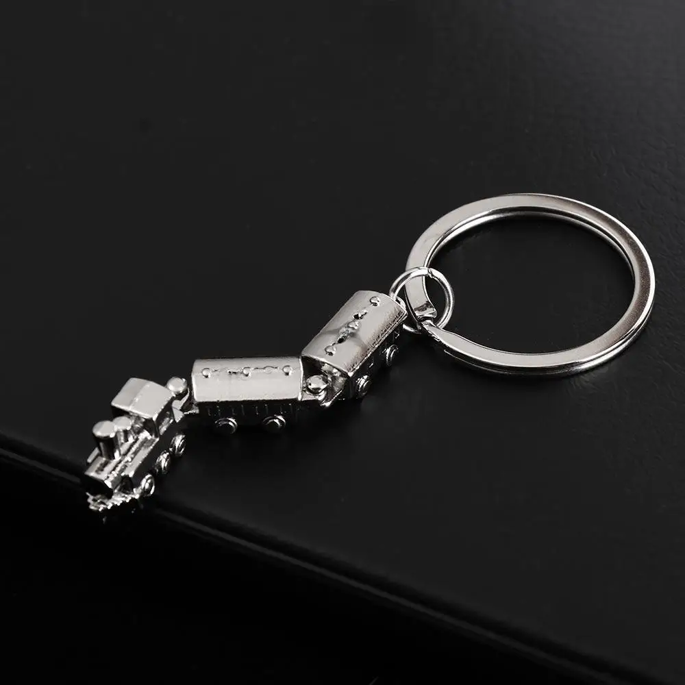 Train Model Mini Train Model Alloy Keychain Movable Joint Metal Movable Joint Train Keyring Alloy Personality