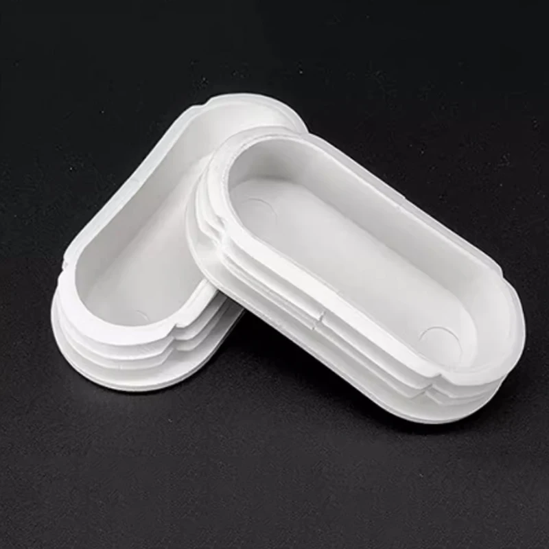 Elliptical Plastic Blanking End Cap Chair Table Feet Oval Cap Tube Pipe Insert Plugs Bungs Stoppers Decorative Dust Cover