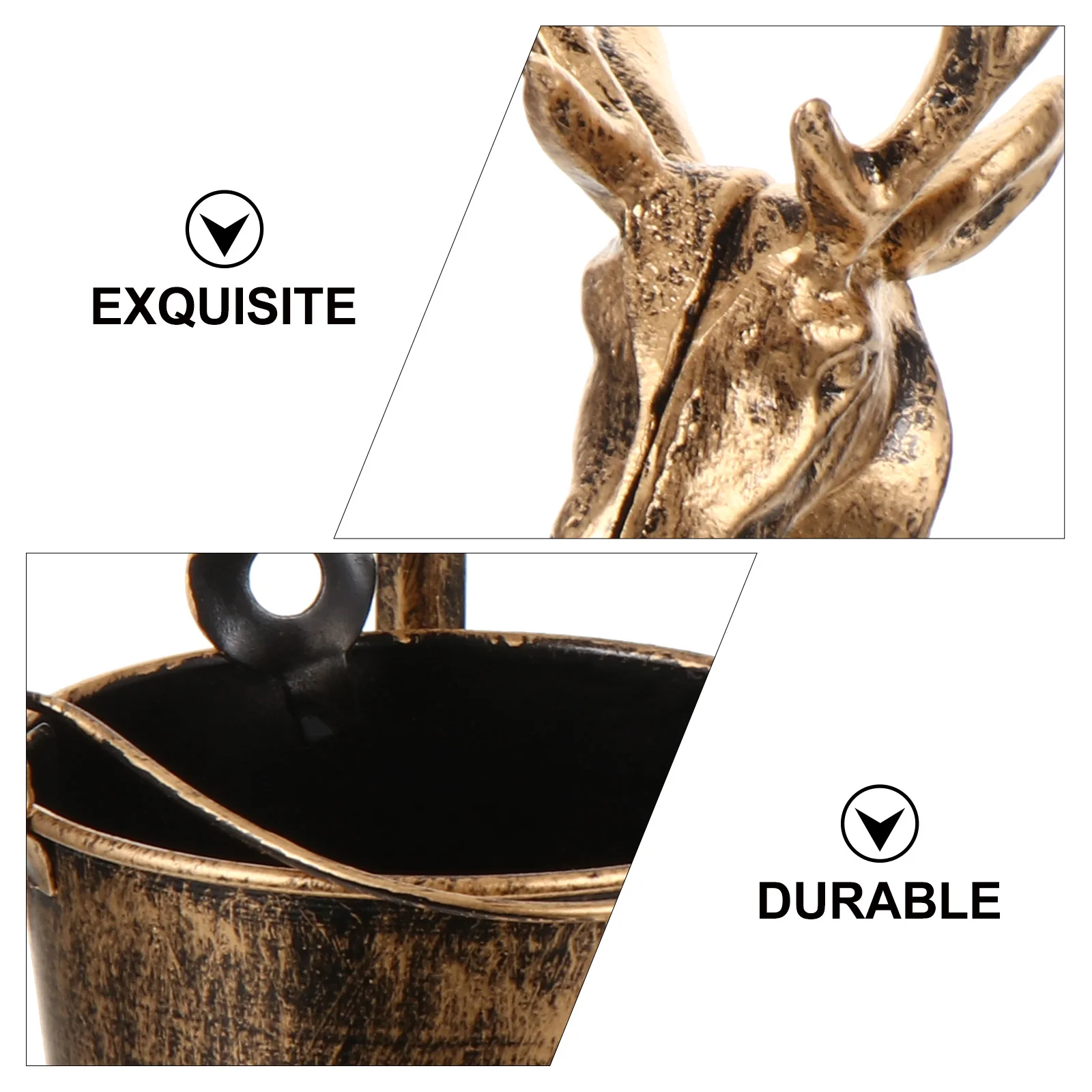 

Deer-head Ashtray Vintage Home Decor Display Gift Decorative Iron Sheet Industrial Style Office Storage Container