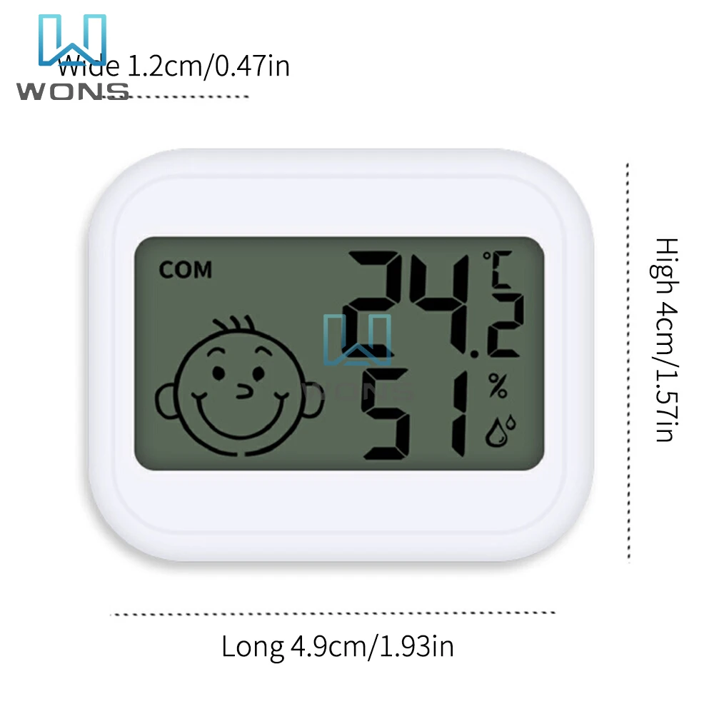 Mini LCD Digital Thermometer Hygrometer Electronic Temperature Humidity Meter Sensor Gauge Weather Station for Home -50~+50℃