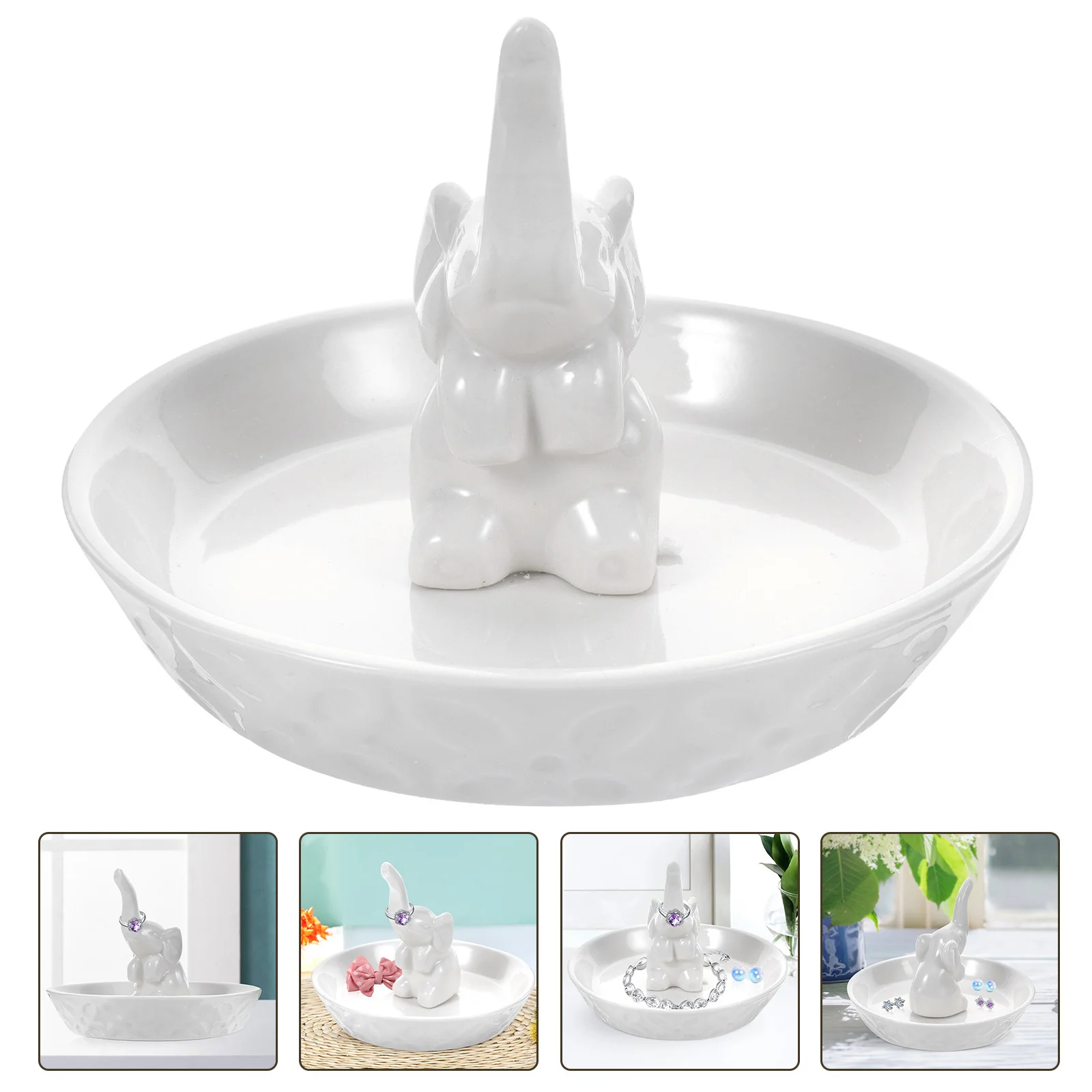 Ceramic Jewelry Storage Tray Desktop Small Decorative Jewelry Holder Ring Dish Small Trays Decorative