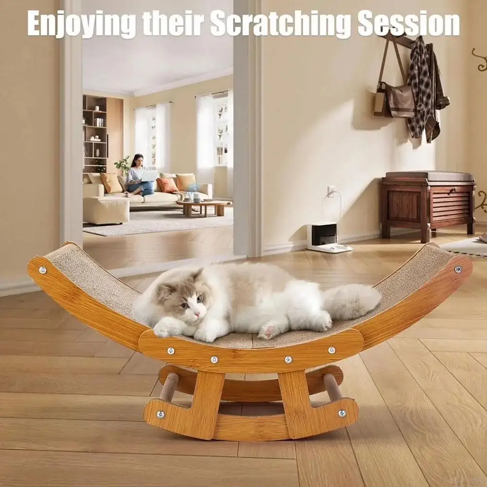 

Cat Scratching Board Rocking Bed High Quality Corrugated Use Cat Entertaining Seasons Toy Grinding Paper Four Claw M2W2