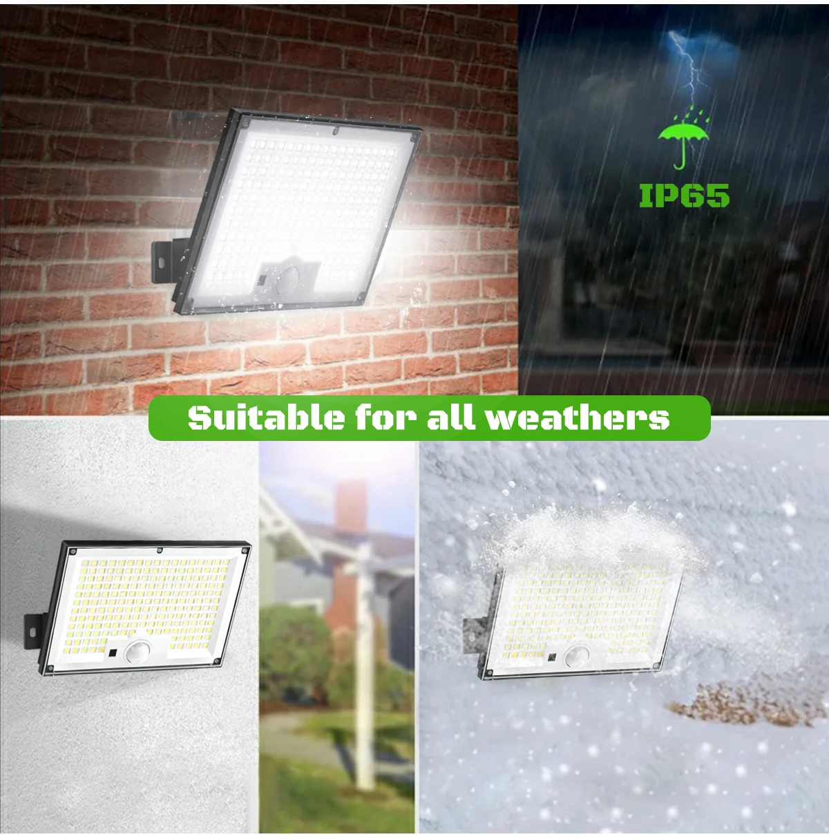 Solar Lights Outdoor with Motion Sensor Solar Flood Lights Waterproof Dusk to Dawn Solar Powered Security Spot Lights for Porch