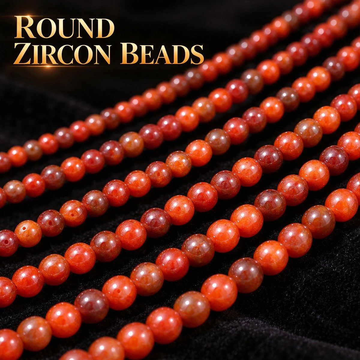 2mm 100–300pcs Natural Stone Round Zircon Red Handmade DIY Jewelry Making Beads for Bracelets Necklaces and Accessories