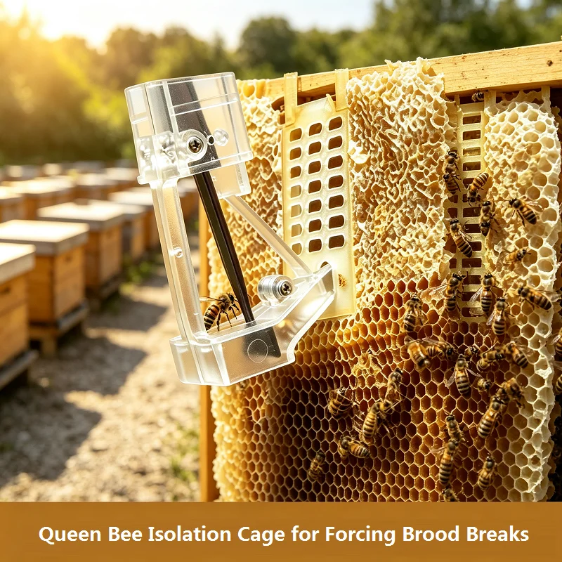 Queen Bee Isolation Cage For Forcing Brood Breaks Varroa Treatments Kit For Fighting Varroa Through Brood Block Beekeeping Tools