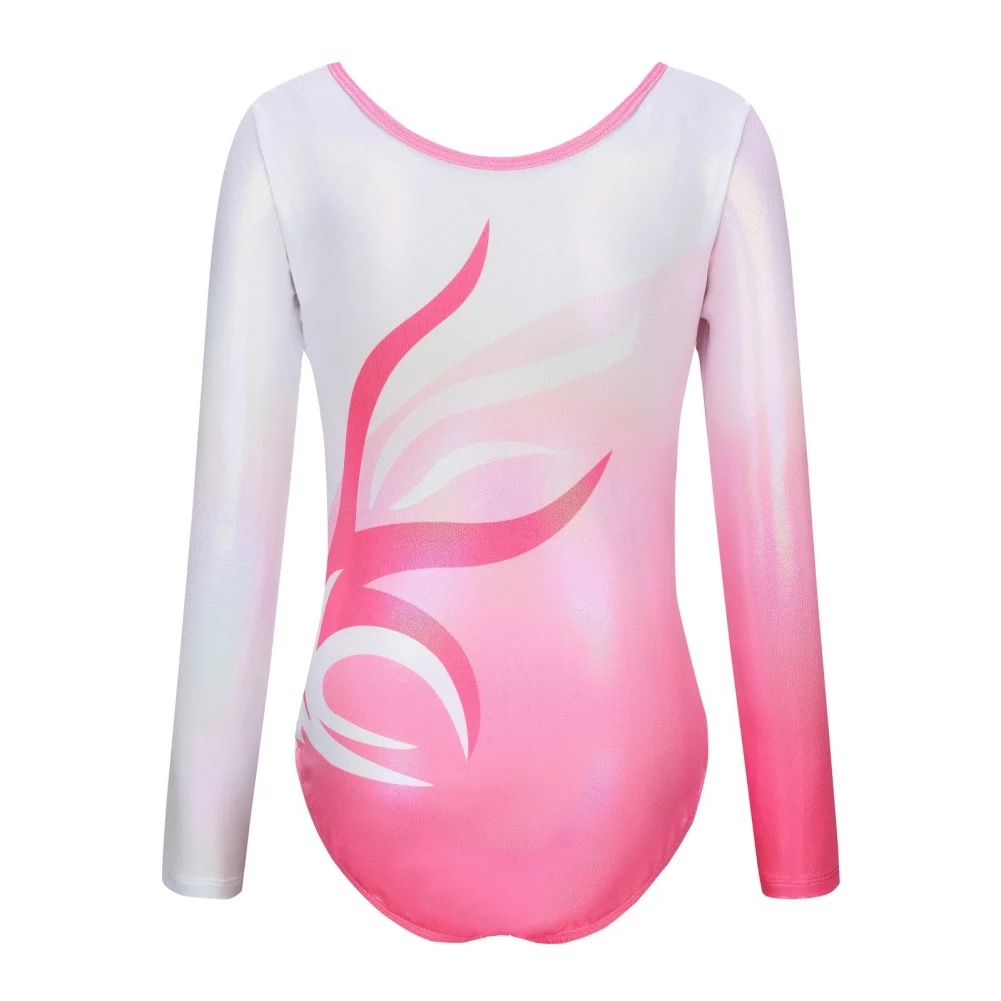 Gym Outfit Long Sleeve Ballet Gymnastics Long Sleeve Dance Dress Girls Diamond-Studded Gymnastics Leotard Practice Stage Suits