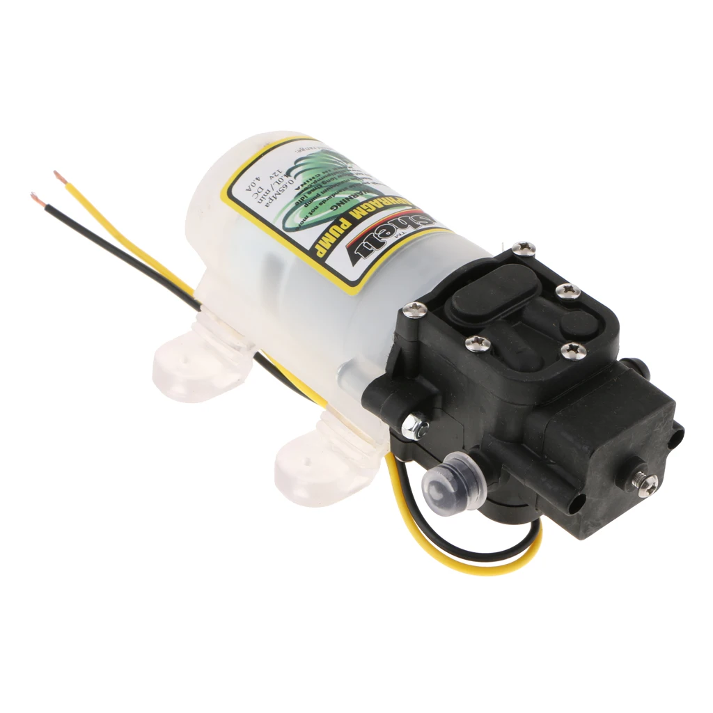 12V DC Fresh Water Pressure Diaphragm Pump Self Priming Sprayer Pump with Pressure Switch 2 L/Min 4bar