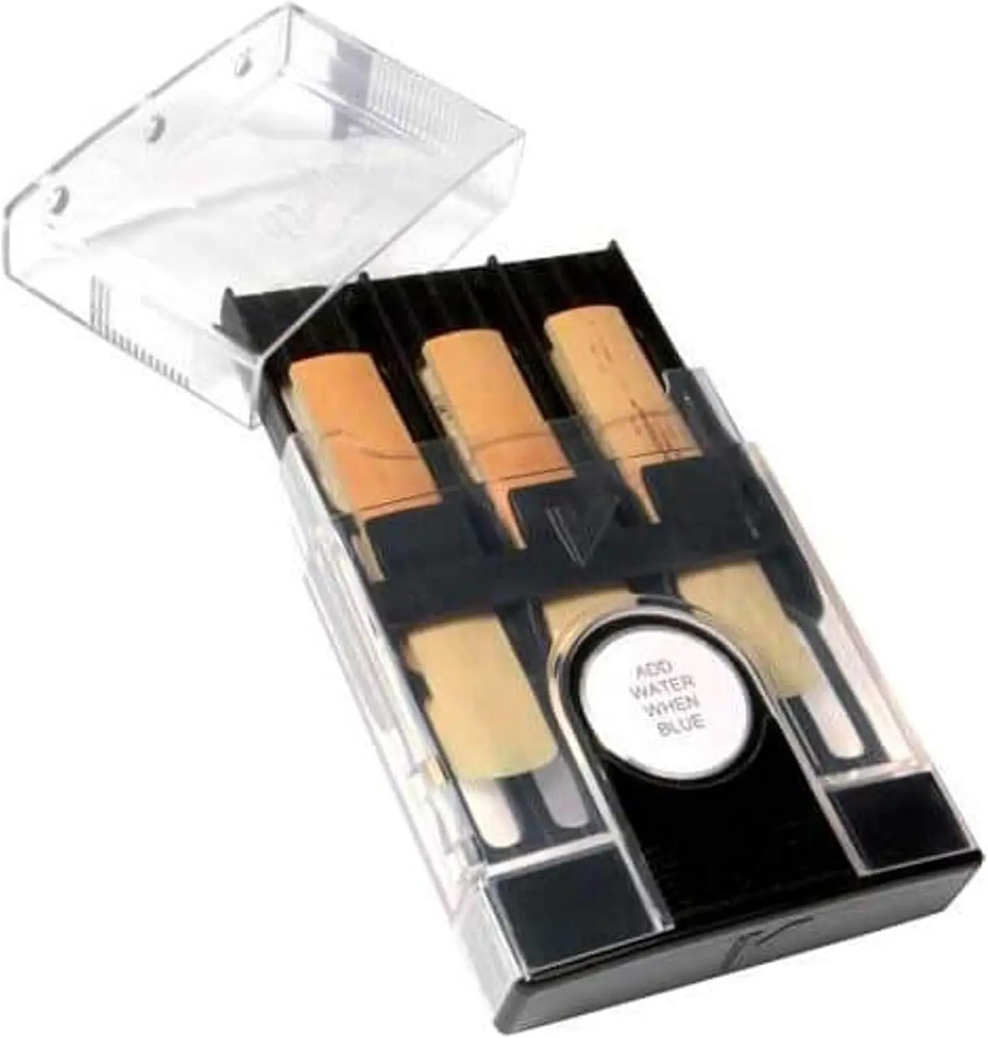 

Bb/Eb Clarinet & Soprano/Alto Sax Hygro Case for 6 Reeds, Black - Moisture Control