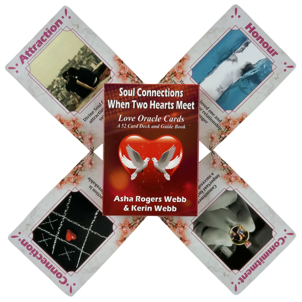 When Two Hearts Meet Love Oracle Cards Game Fortune-telling Tarot Divination Edition Creativity Messages Board Deck