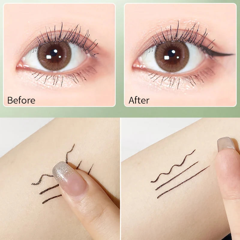 0.1mm Slanke Eyeliner Langdurige Vloeibare Eyeliner Pen Waterdicht Glad Liggen Zijderups Ogen Liner Potloden Oogmake-up Gereedschap 1pc