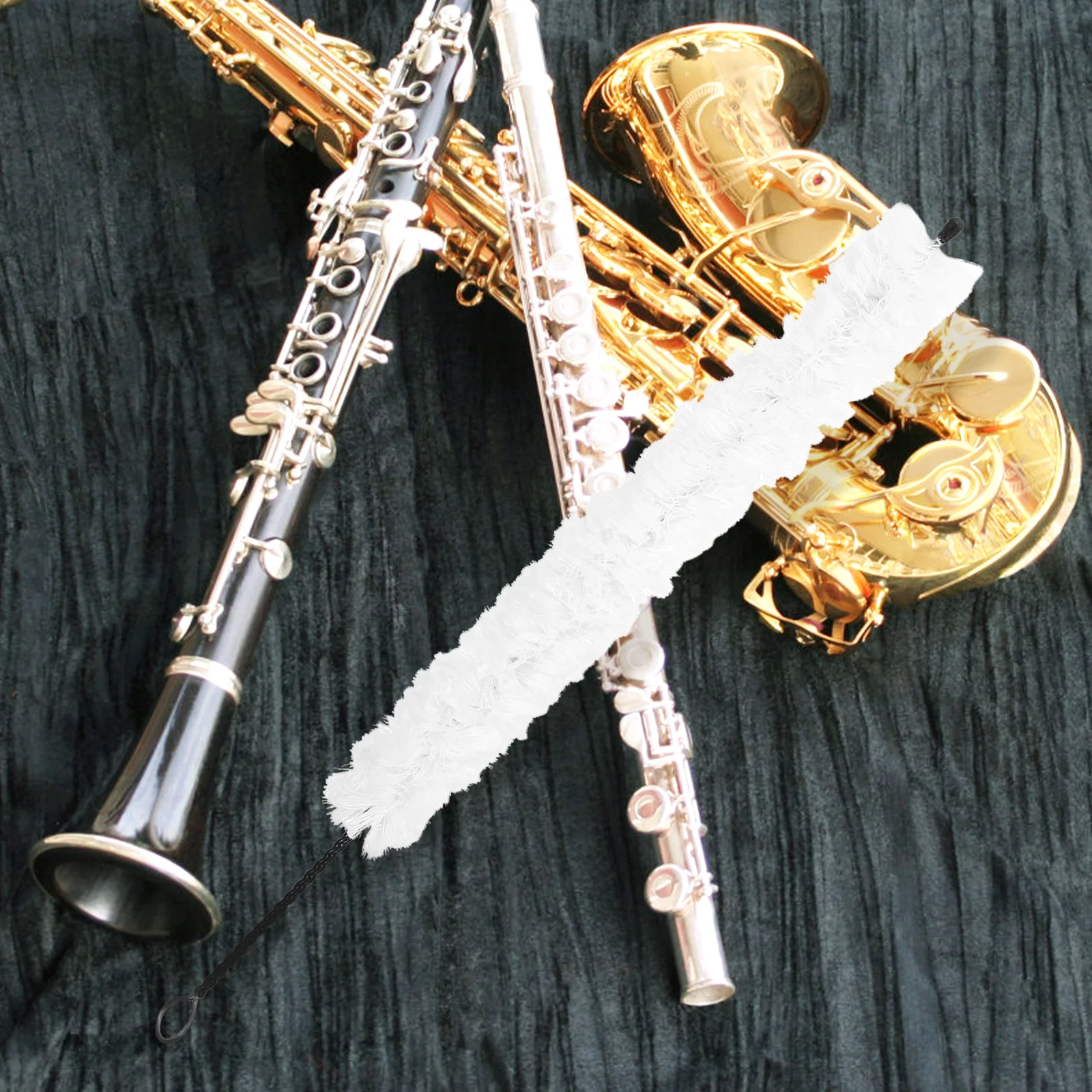 

Flute Cleaning Brush Cotton Instrument Accessory Compact Size Long Body Durable Tool Piccolo Cleaning Brushes Accessories