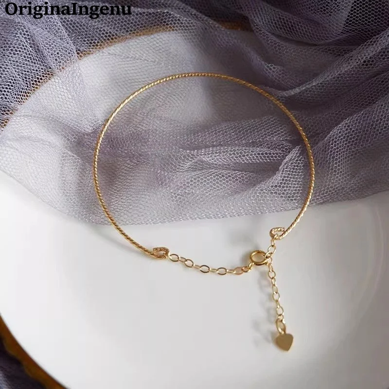 14K Gold Filled Classic Bangle Bracelet 1mm Thin Handmade Stacking Bracelet Tarnish Resistant Hypoallergenic Jewelry
