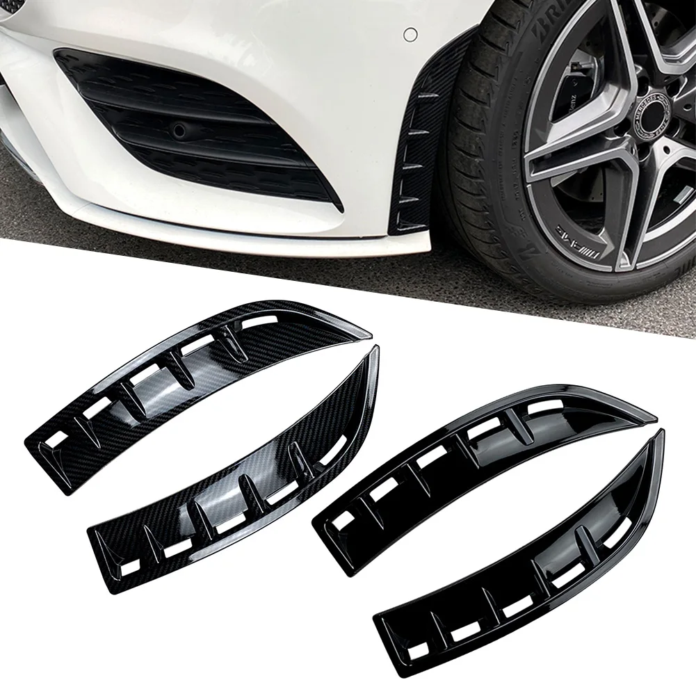 2x ABS Styling Front Wheel Bumper Vent Hood Fender Moulding Cover For Mercedes Benz CLA C118 2020 2021