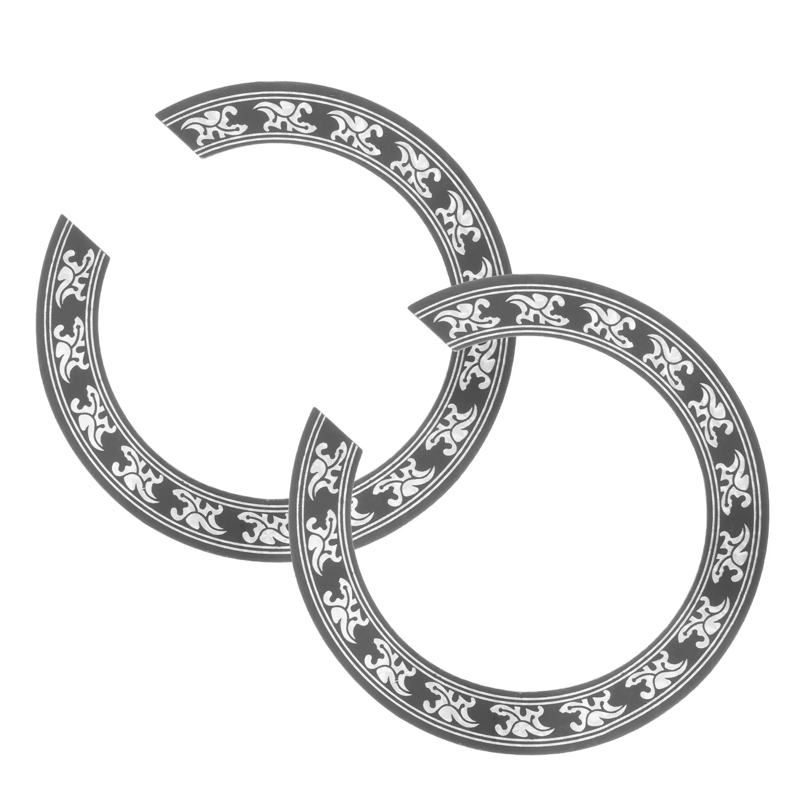 

2Pcs Acoustic Guitar Sound Hole Rosette Decal Inlay Sticker Durable High Reliability Compact Lightweight Portable
