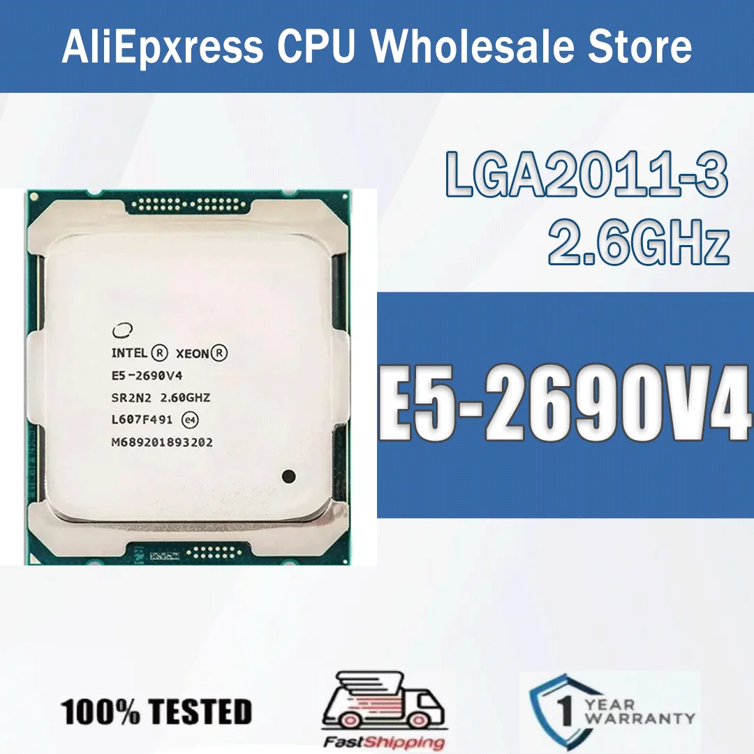 Intel Xeon E5-2690V4 2,6 GHz 14 núcleos 28 hilos 135W E5 2690V4 ordenador CPU procesador servidor E5 2690 V4 paquete LGA 2011-3