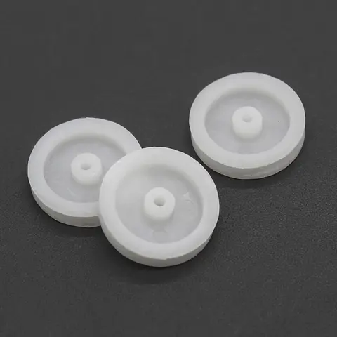 흰색 플라스틱 도르래 휠 직경 20mm, 작은 오목 플라이휠 벨트, 도르래 구멍 2mm, DIY 장난감 모델 액세서리, 1-200 개