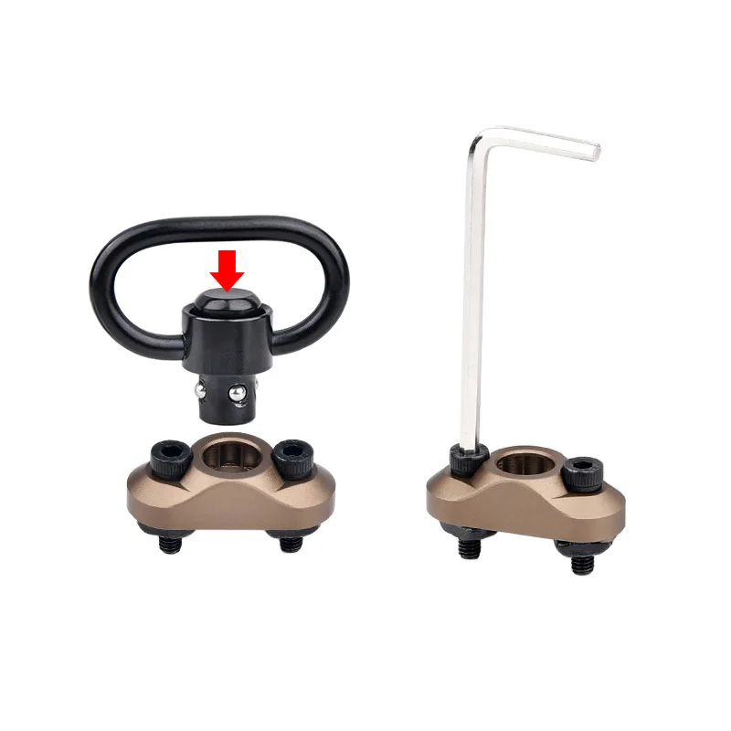 Tactical Metal BCM QD Sling Toy Gun Mount Adapter M-LOK Keymod Mount Base Swivel Strap Buckle Quick Release Button Accessories