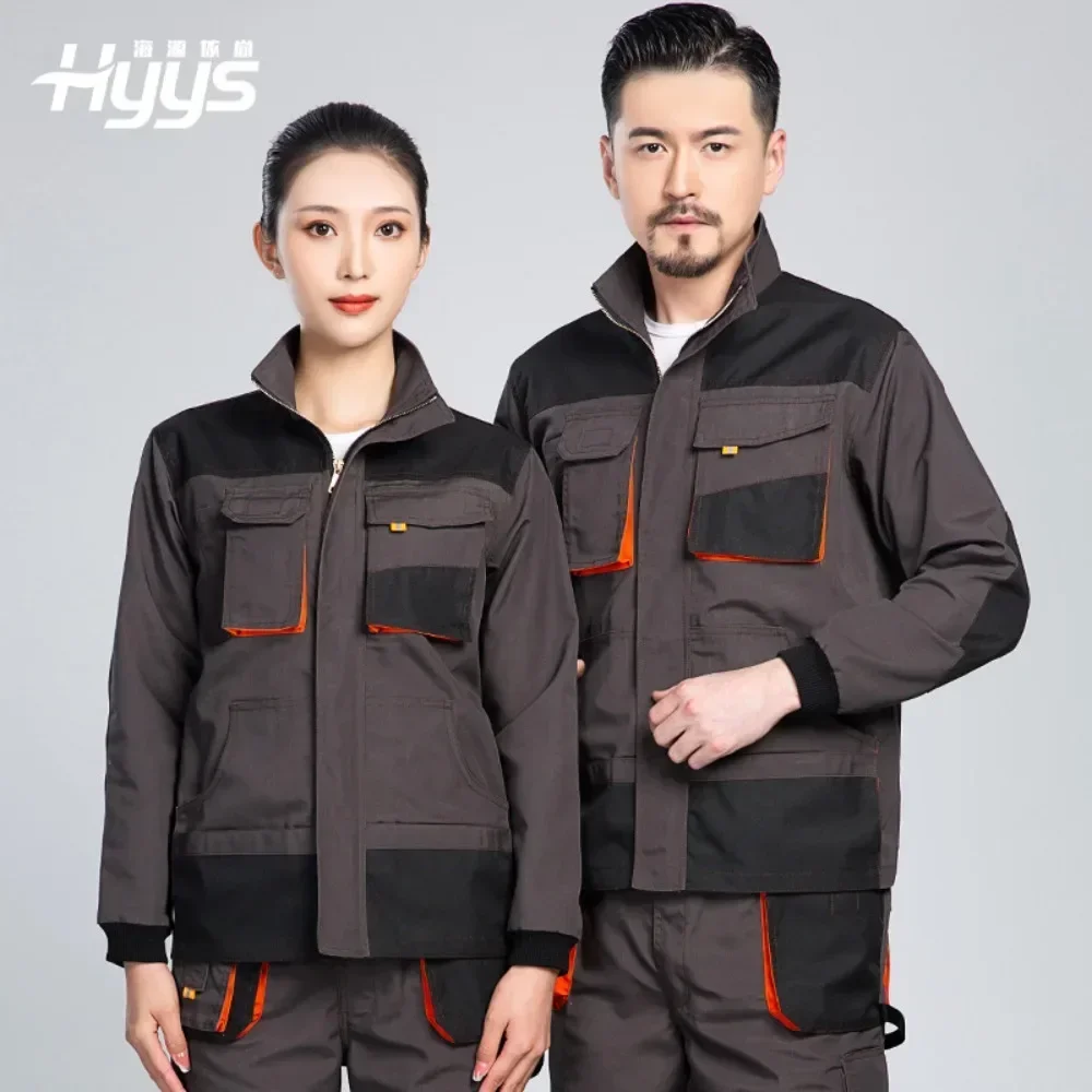 Three dimensional large pocket workwear set European and American multi pocket multi pocket workwear pants labor protection suit