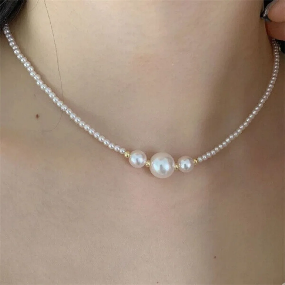 

Мини-колье с жемчугом Акойя класса АААА, 5-10 мм, белое, натуральное, с застежкой из 14-каратного золота, 16/18 дюймов.