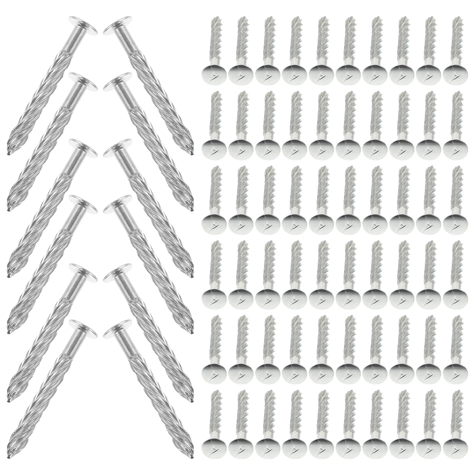

100pcs Expansion Threaded Nails Spiral Carpet Screws Stainless Steel Flooring Solution M8x70 Screw Nails Carpet Trim