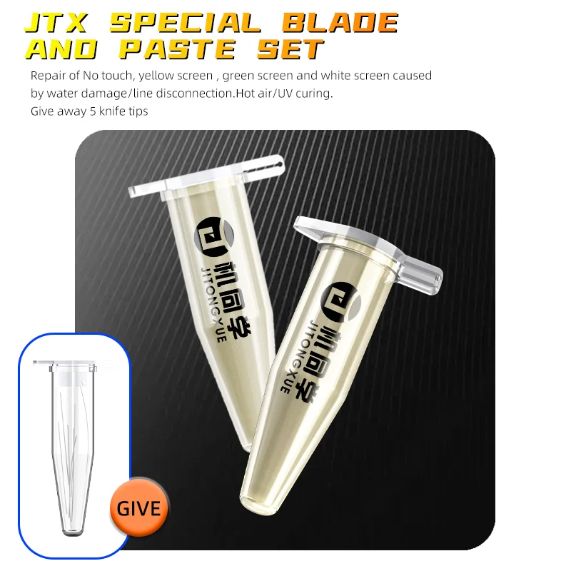 JTX Nano Conductive Silver Paste Repair Patching Blade Set For iPhone Screen Water Ingress Cause Yellow/Green Circuit Tool