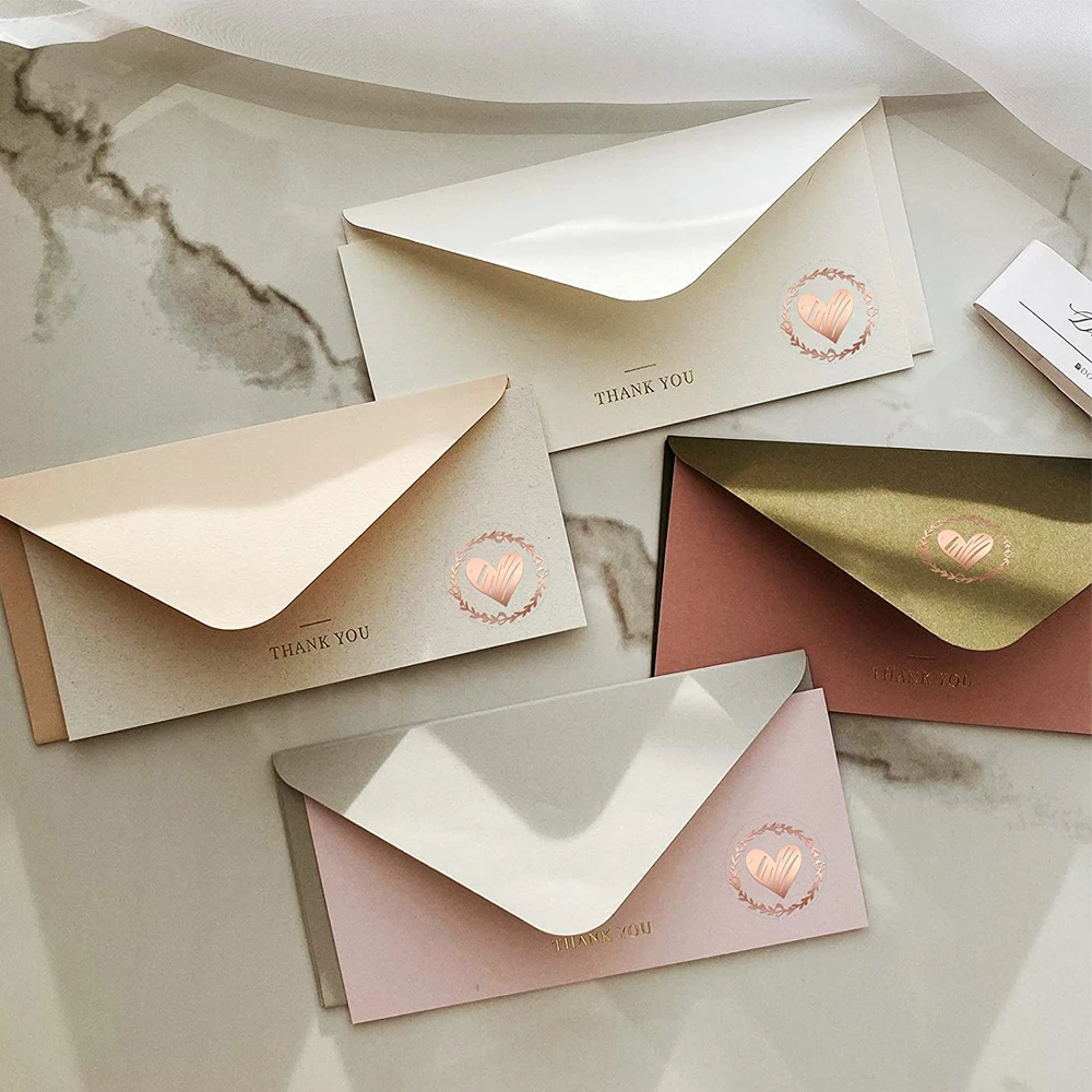 Pegatinas redondas con forma de corazón para embalaje, etiquetas de sellado para embalaje, decoración de tarjetas de regalo, color bronce