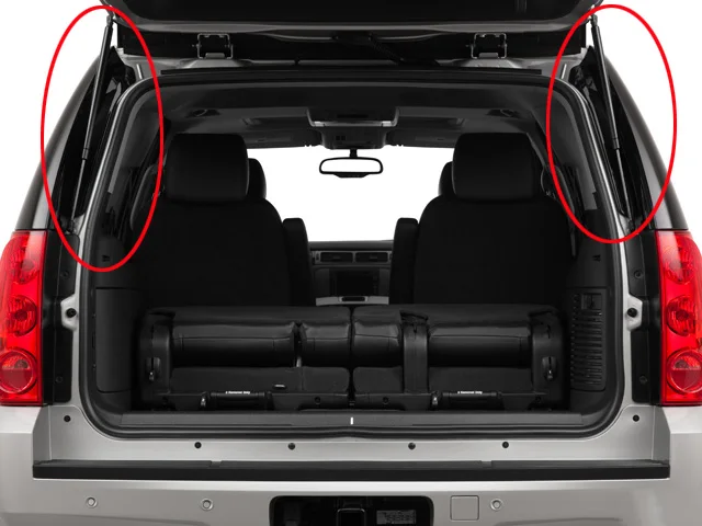 Carbon fiber Auto Tailgate Hatch Boot Lift Supports Gas Struts Charged for Cadillac Escalade 2007-2013 SUV GMC Tahoe Yukon XL