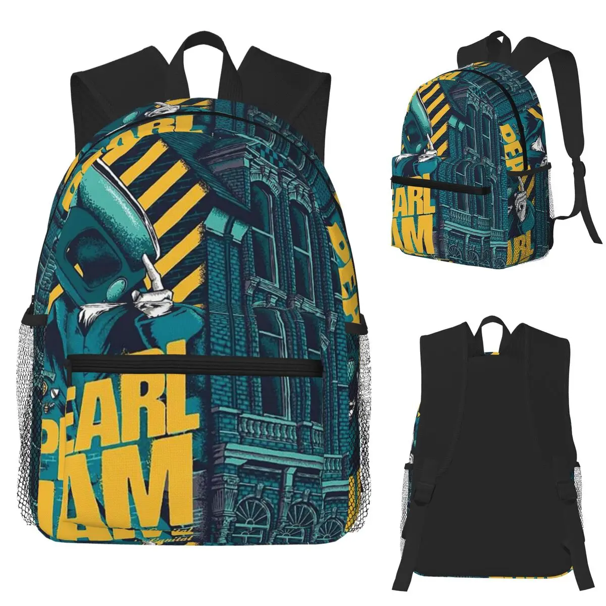 

Pearls Jam Dark Matter World Concert Tour Студенческий рюкзак Школьная сумка Походный дорожный рюкзак для мужчин и женщин Книжная сумка Сумки на плечо