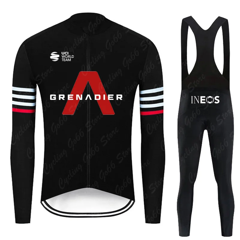 Ineos Grenadier Autumn Cycling Jersey set Long sleeve Cycling Clothing Outdoor Bike Shirt MTB Bicycle maillot Riding Sportswer