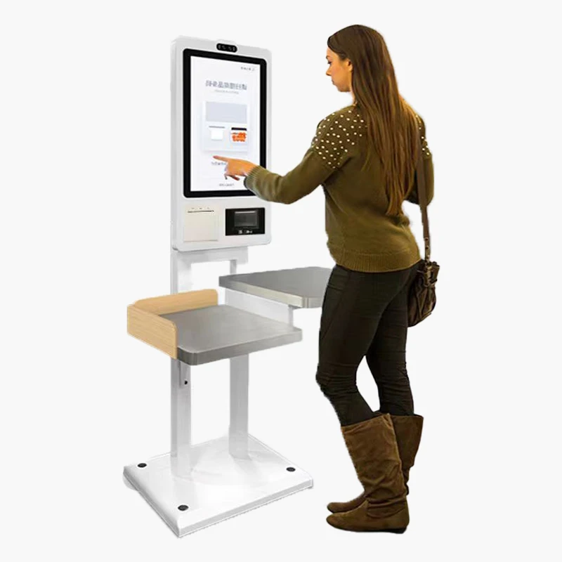 Kiosk Touch Screen Self Checkout Order Kiosk OEM Kiosk 27 Inch Self Checkout Machine Supermarket Payment Terminal