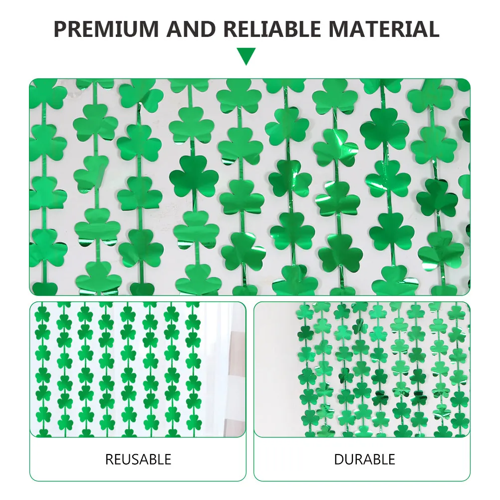 1Pack St Patricks Day Door Curtain Festive Green Door Hanging Decor for Party Home Office Bar Ktv Festival