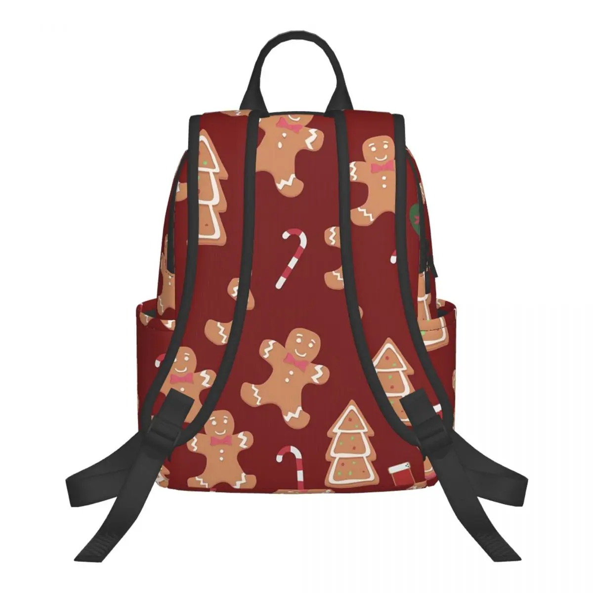 Christmas Gingerbread Cookies. Holiday Treats And Ornaments Student Backpack School Bag Hiking Travel Daypack for Men Women
