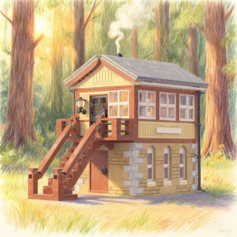 779pcs MOC GWR Signal Box No Interior Train Supplemental Model Building Blocks Construction 3D Display Idea Birthday Creative