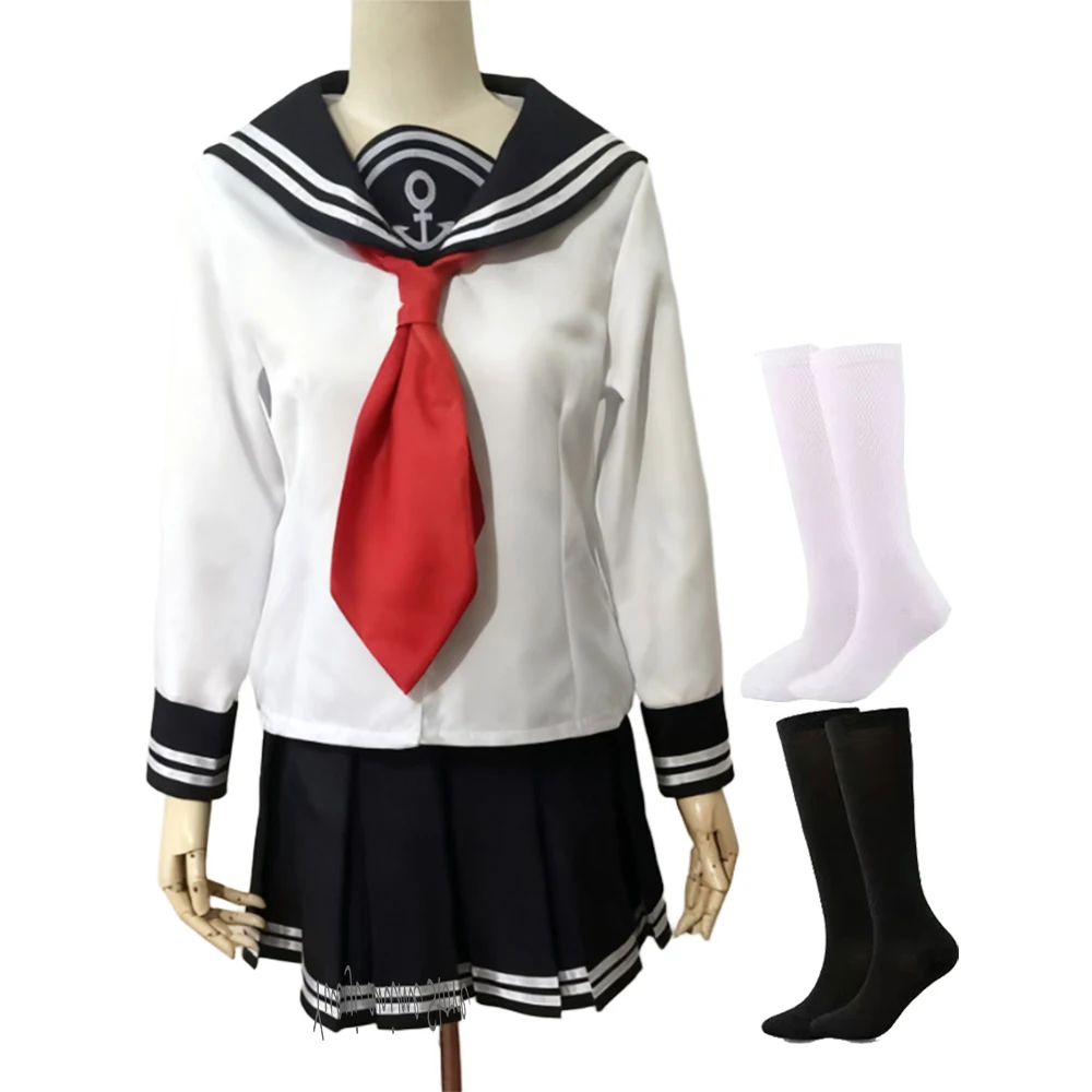 

customized- Anime Hibiki Ikazuchi Inazuma Akatsuki Cosplay Costume - Sailor Suit Christmas Halloween Party Outfit