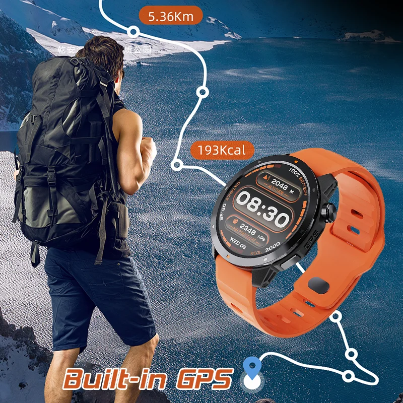 NORTH EDGE X-TREK 2 GPS Track routs Sports Smart Watch 1.43 Amoled Screen 3ATM Waterproof Watch Bluetooth Call Altitude Compass