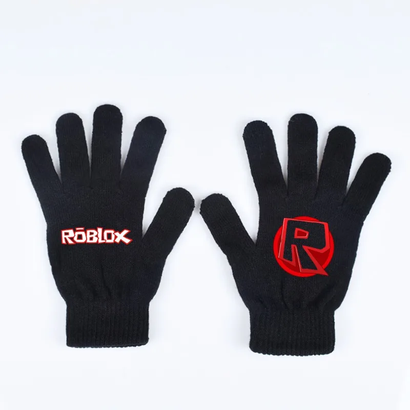 Caliente ROBLOX Anime juego cálido moda impreso guantes de punto tema Unisex invierno mantener caliente guantes dibujos animados regalo de cumpleaños