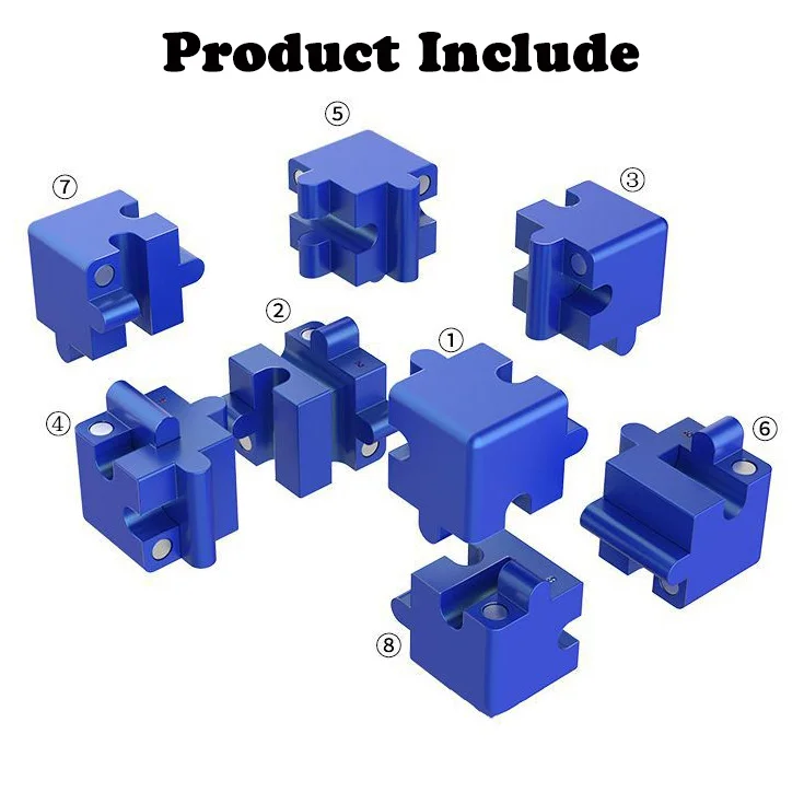 Cubo mágico magnético, bloques de construcción de aleación de aluminio, cubos infinitos, Fidget Spinner, juguetes sensoriales, juguetes para aliviar el estrés EDC