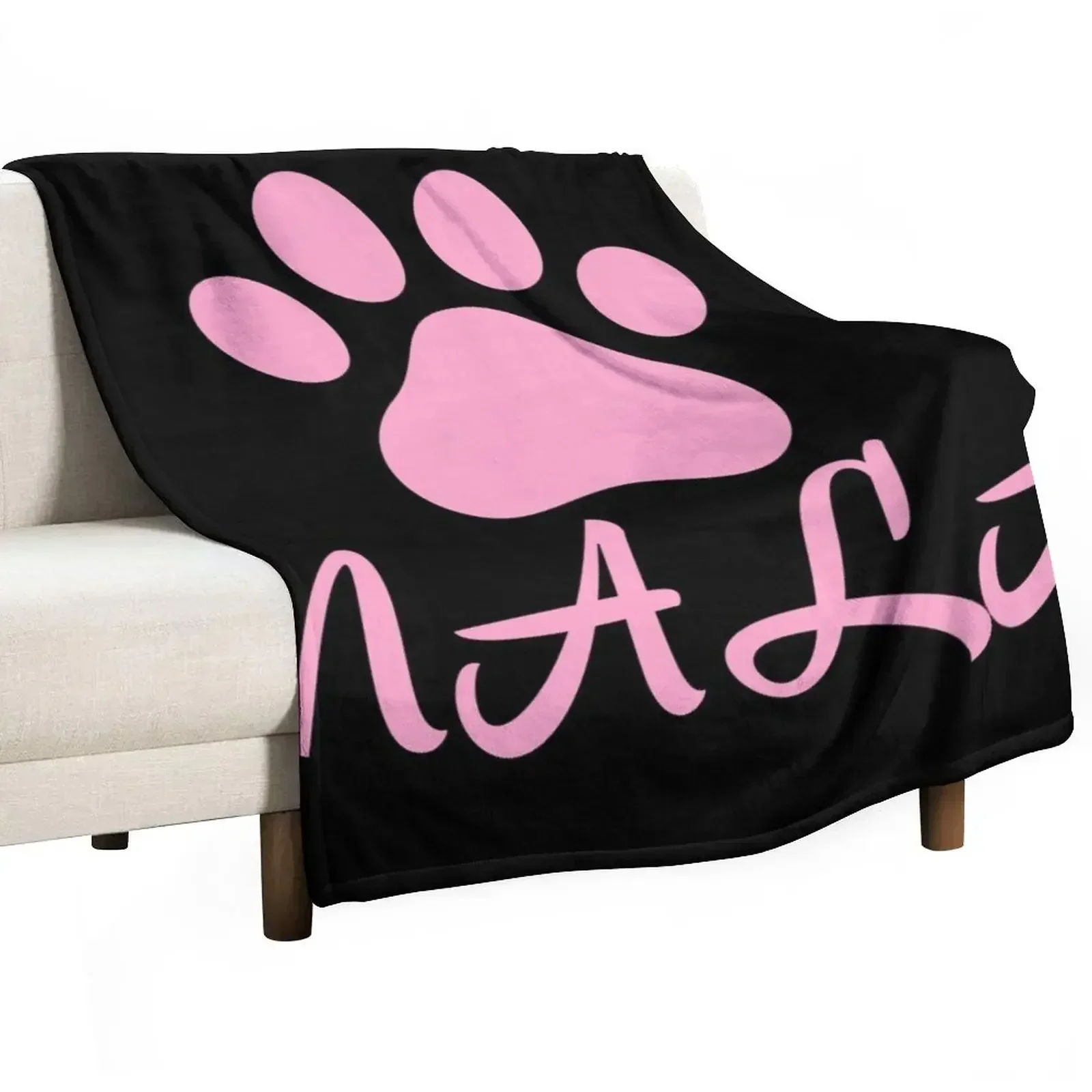 Pink Cat Paw Nala Throw Blanket Large Beach Tourist Bed linens Moving for winter Blankets
