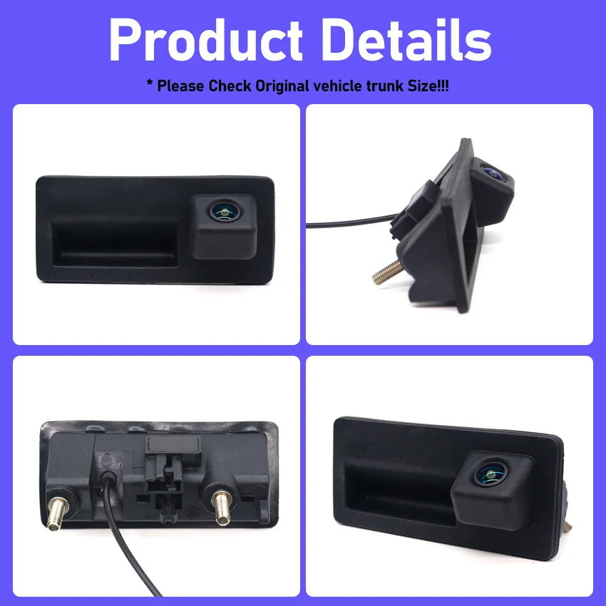 Rear View Camera For Audi A6 C7 4G Avant Allroad 2011~2018 Q5 2010~2018 Trunk Handle Backup Waterproof Parking Reversing Camera