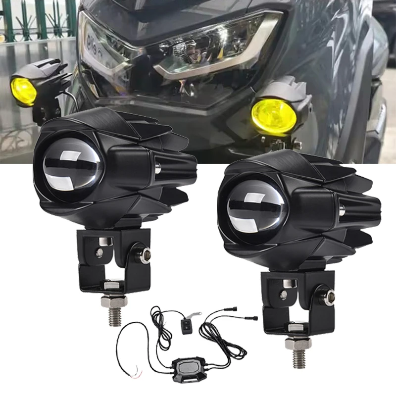 

Universal Motorcycle Flash LED Fog Light Spotlight Headlight Auxiliary Lamp Work Lights HeadLamps For BMW Honda Yamaha Kawasaki