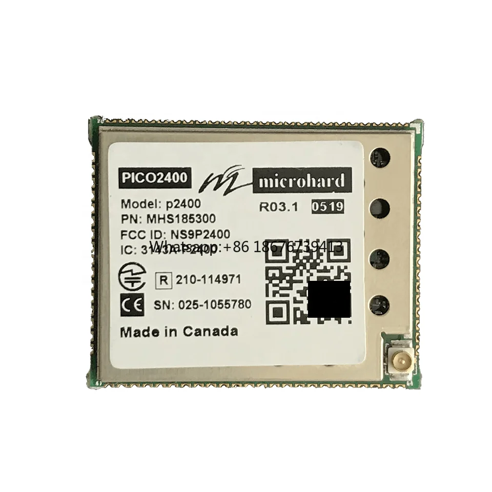 Microhard P2400 digital radio module 2.4G frequency hopping 1W high power 50KM MHS185300