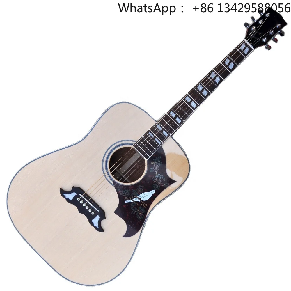 Flyoung 41 Inch Acoustic Guitar Top Solid Hummingbird Classical Guitar Stringed Instruments