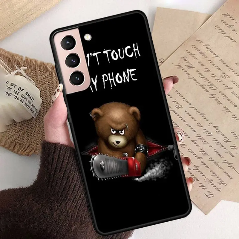 fundas Dont Touch My Phone Soft Phone Cover For samsung galaxy S24 ULTRA S23PLUS S21 S20fe S20ULTRA S21Fe S22PLUS S23ULTRA case