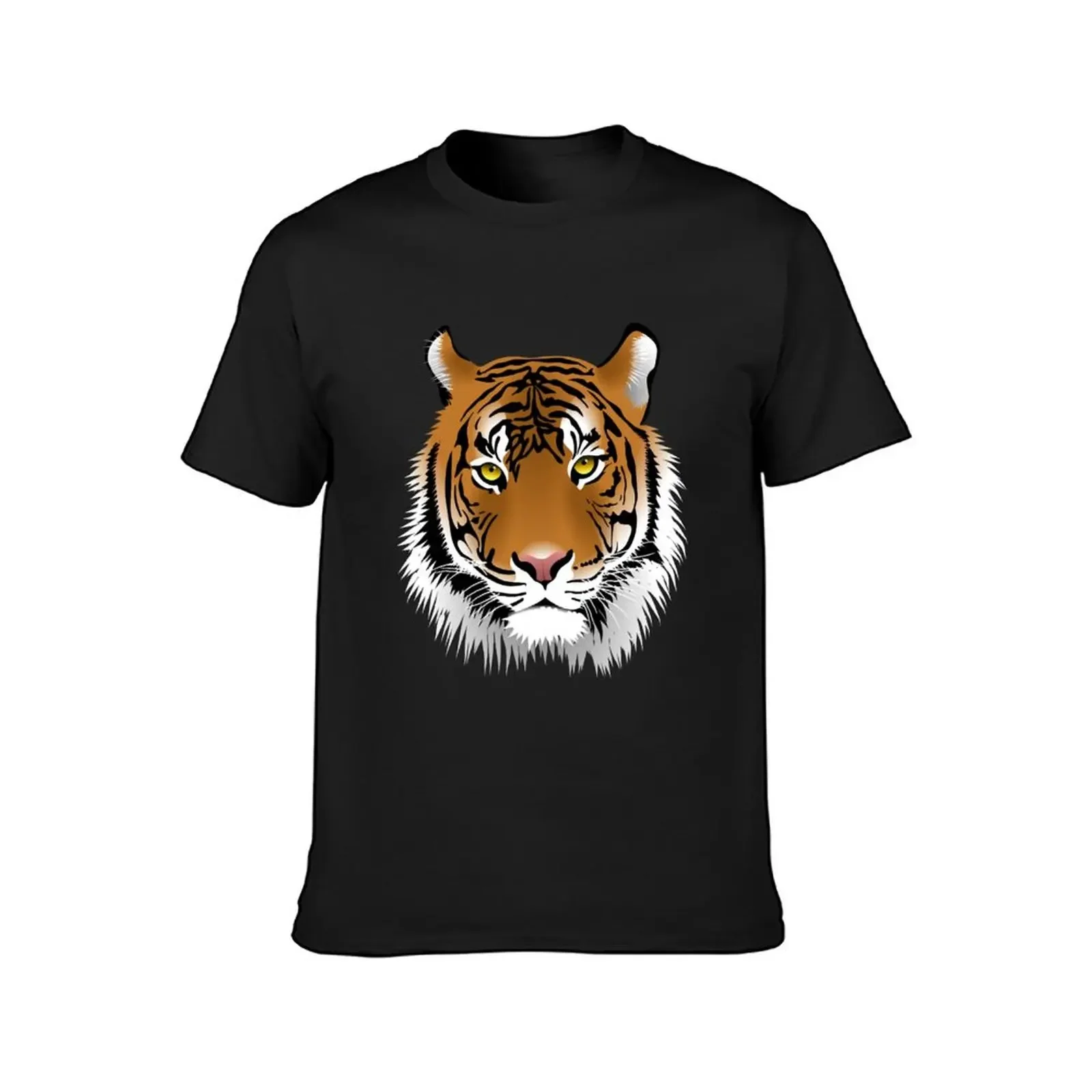 Magnificent Tiger Head Drawing T-Shirt vintage graphic tee anime stuff clothes for men