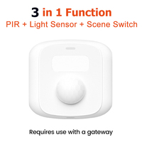 Work With Tuya Zigbee Human Motion Sensor PIR Motion Sensor Detector With Light Sensor Scene Switch Function Smart LIfe