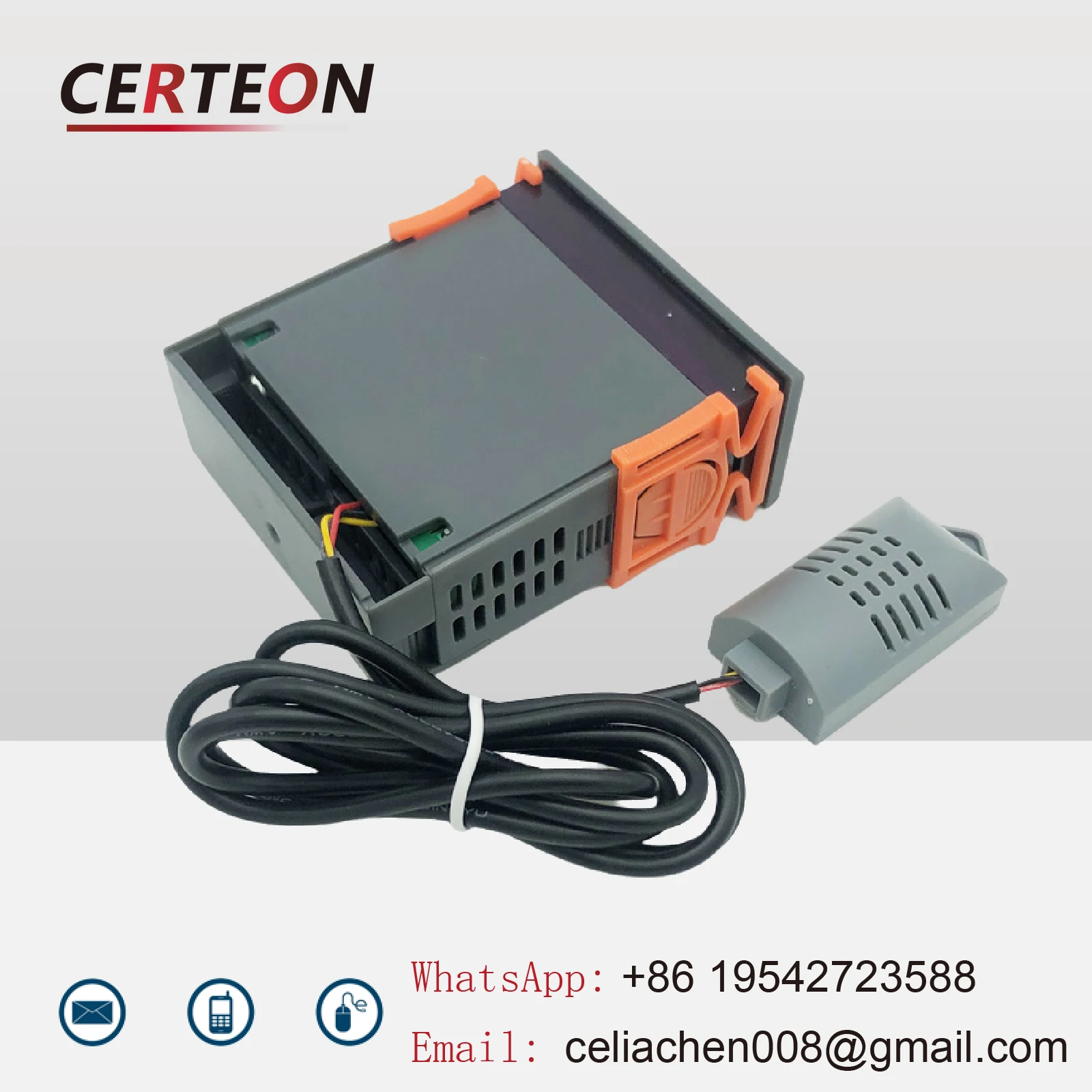 Controlador de termostato digital STC-3008/3028 display duplo relé duplo 12v/24v/220v interruptor controlador de temperatura e umidade