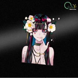 Jdm animation anime color girl creative car sticker waterproof reflective sticker car motorcycle sticker
