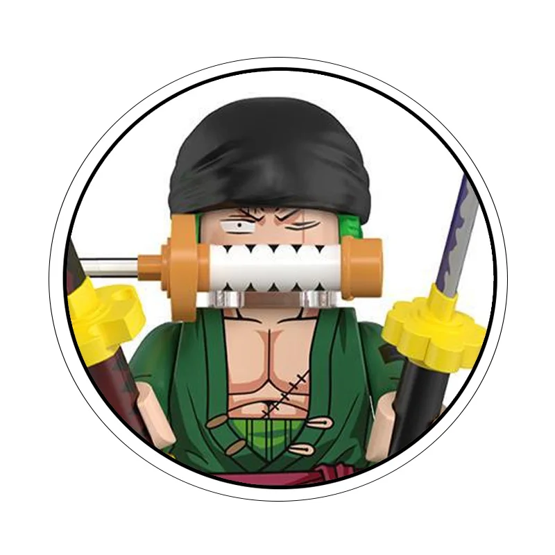 72-teiliges Neues Modell Luffy Zoro Nami Sanji Chopper Bausteine Mini-Actionfiguren Zubehör Weihnachtsgeschenke für Kinder
